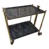 Foldable Textable serving trolley 1950-60