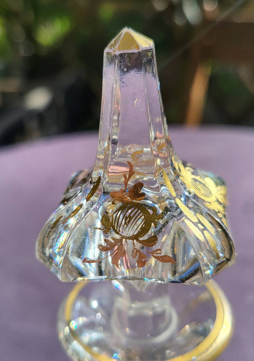 Flacon en cristal orientaliste XIX eme