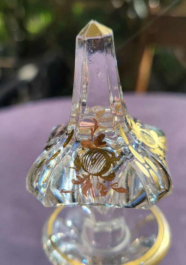 Flacon en cristal orientaliste XIX eme