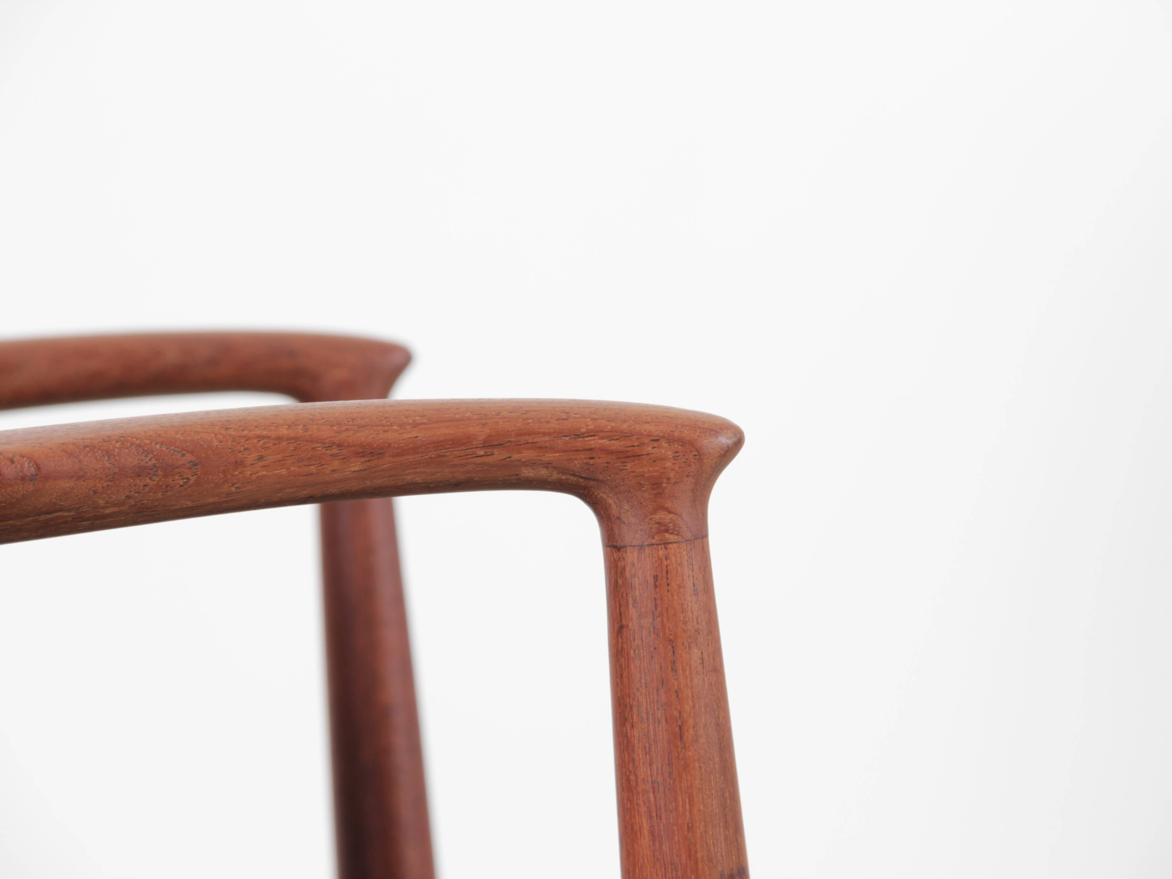 Pair of Scandinavian teak armchairs, model 66
