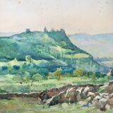 Painting Watercolor Landscape by Nicolas Markovitch (1894-1964)
