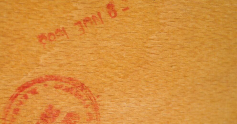 Small dresser in vintage blond walnut