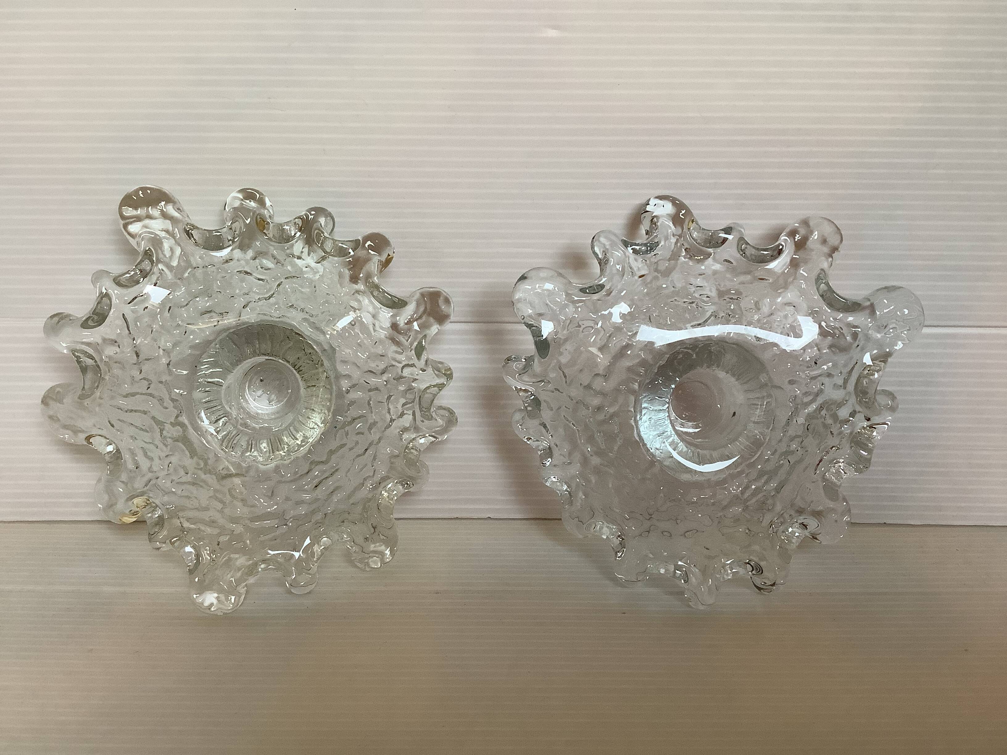 Duo of free-form candle holders Uno Westerberg Pukeberg Scandinavian