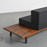Cansado mahogany bench by Charlotte Perriand, circa 1962.