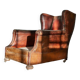 20th century Chesterfield armchairs with wings