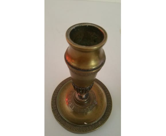 Pair of bronze candlesticks restoration style