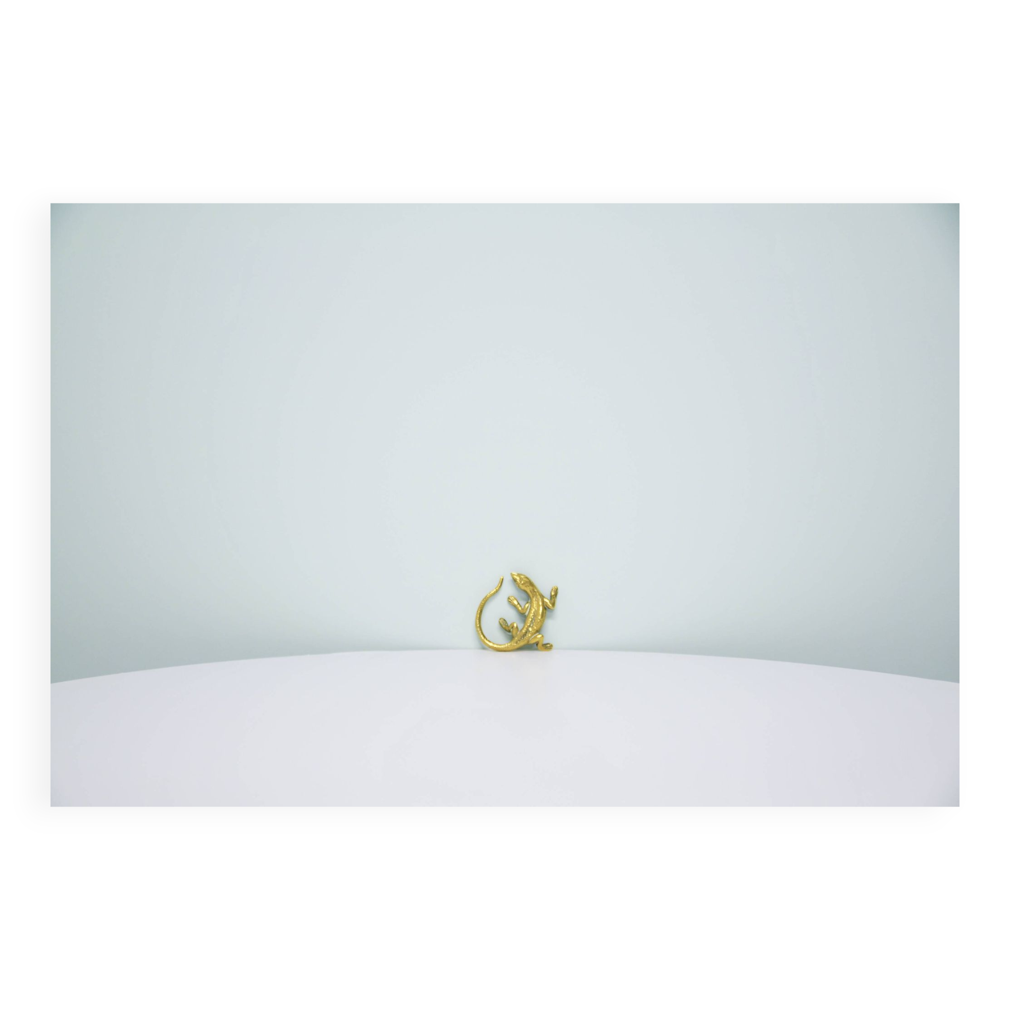 Vintage gold bronze salamander