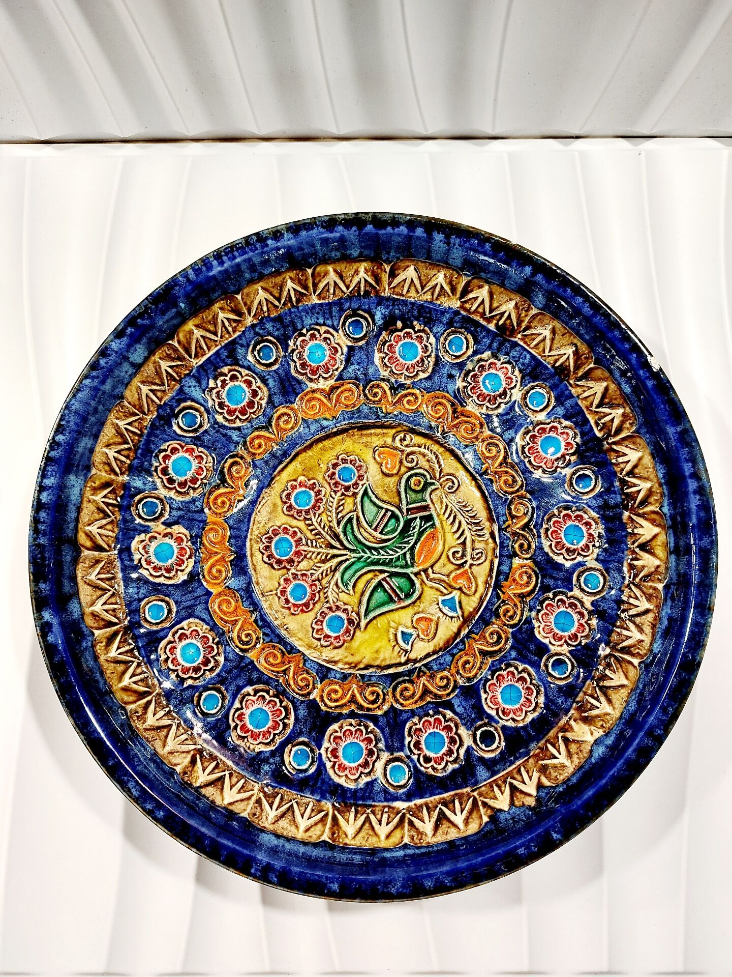 Jean-Claude Taburet plate "Atelier du Steir": raw art in colours (1960s)