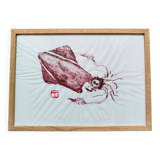 Gyotaku of a small squid