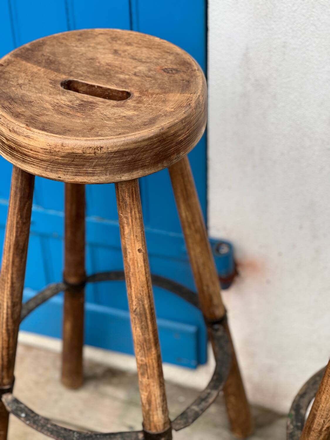 Set of 3 wooden stools