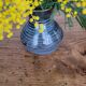Small blue enamelled vase