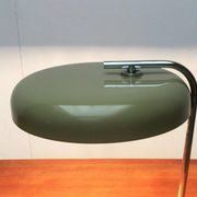 Minimalist German table lamp from the mid-century space age by Hustadt Leuchten, 1960s.