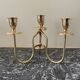 Golden brass candle holder