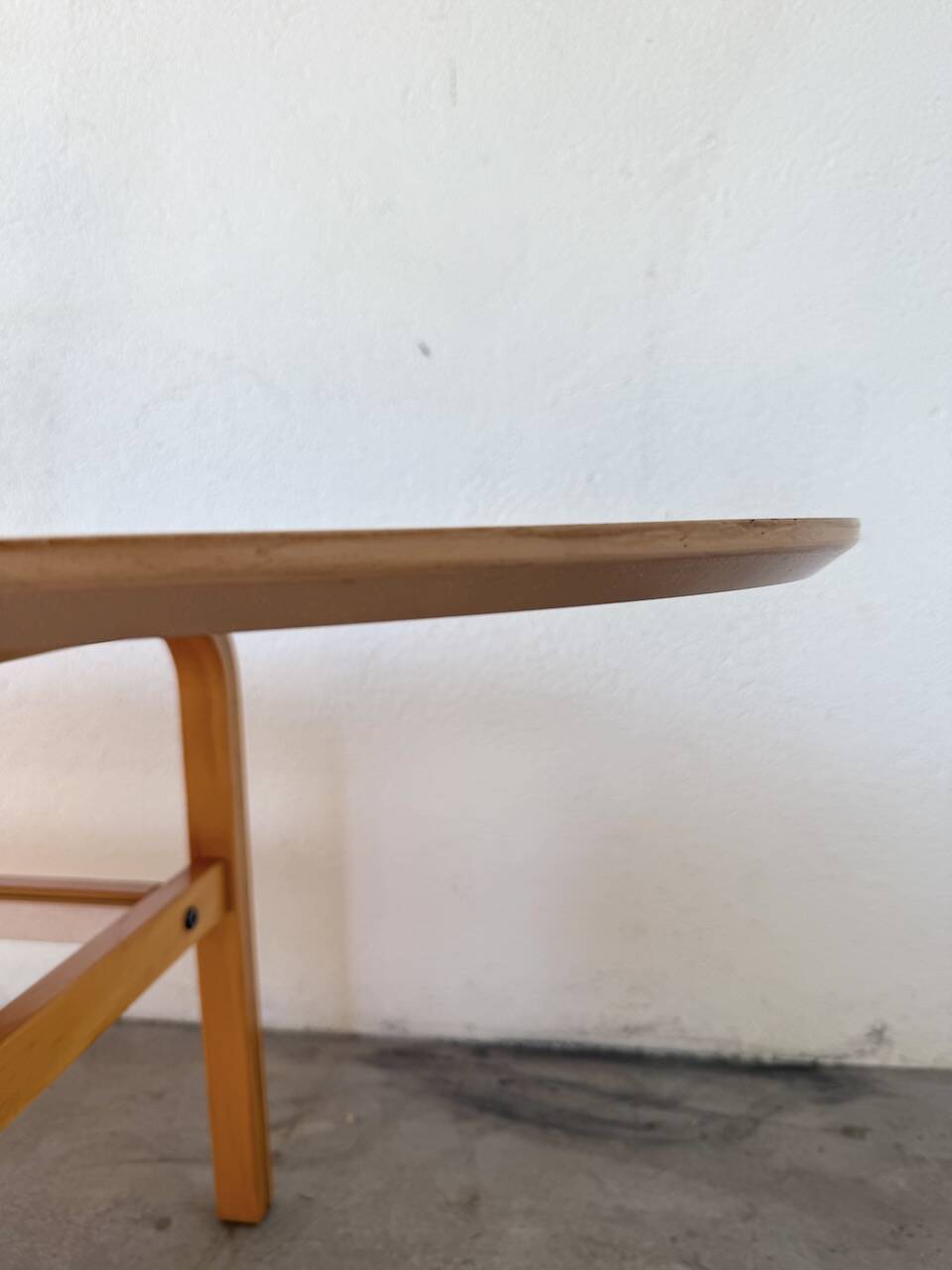 Oval coffee table beech 1980 Aalto Ikea