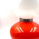 Space age red murano glass table lamp, 1970s