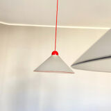 Ceiling lamps in opal glass Italian 1970s