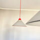 Ceiling lamps in opal glass Italian 1970s