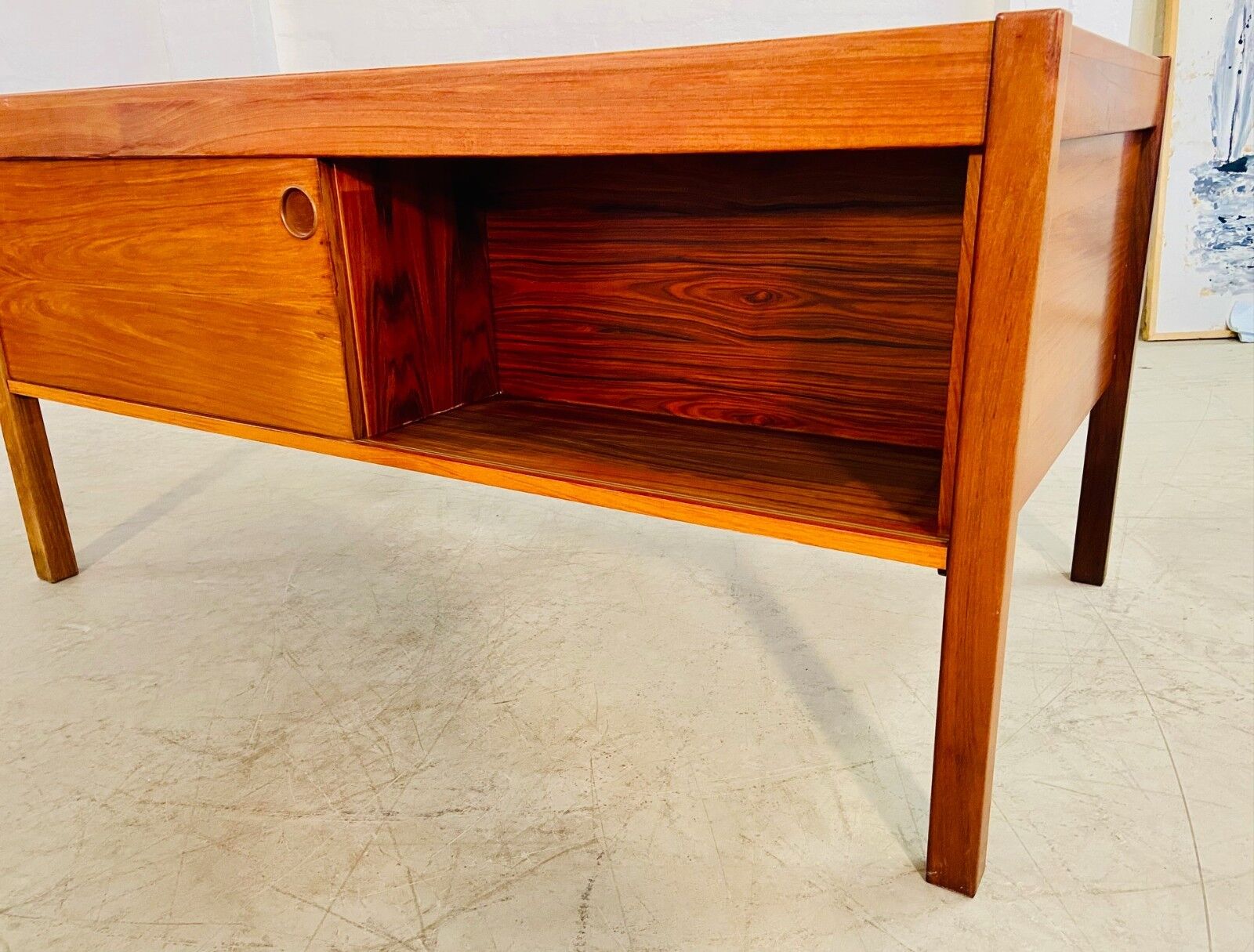 Vintage retro Danish mid-century rosewood desk by Christian Linneberg 1960s