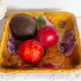 Fruit dish in slip, Sarreguemines earthenware