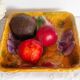 Fruit dish in slip, Sarreguemines earthenware