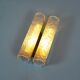Pair of wall lamps in brass and glass by Doria Leuchten