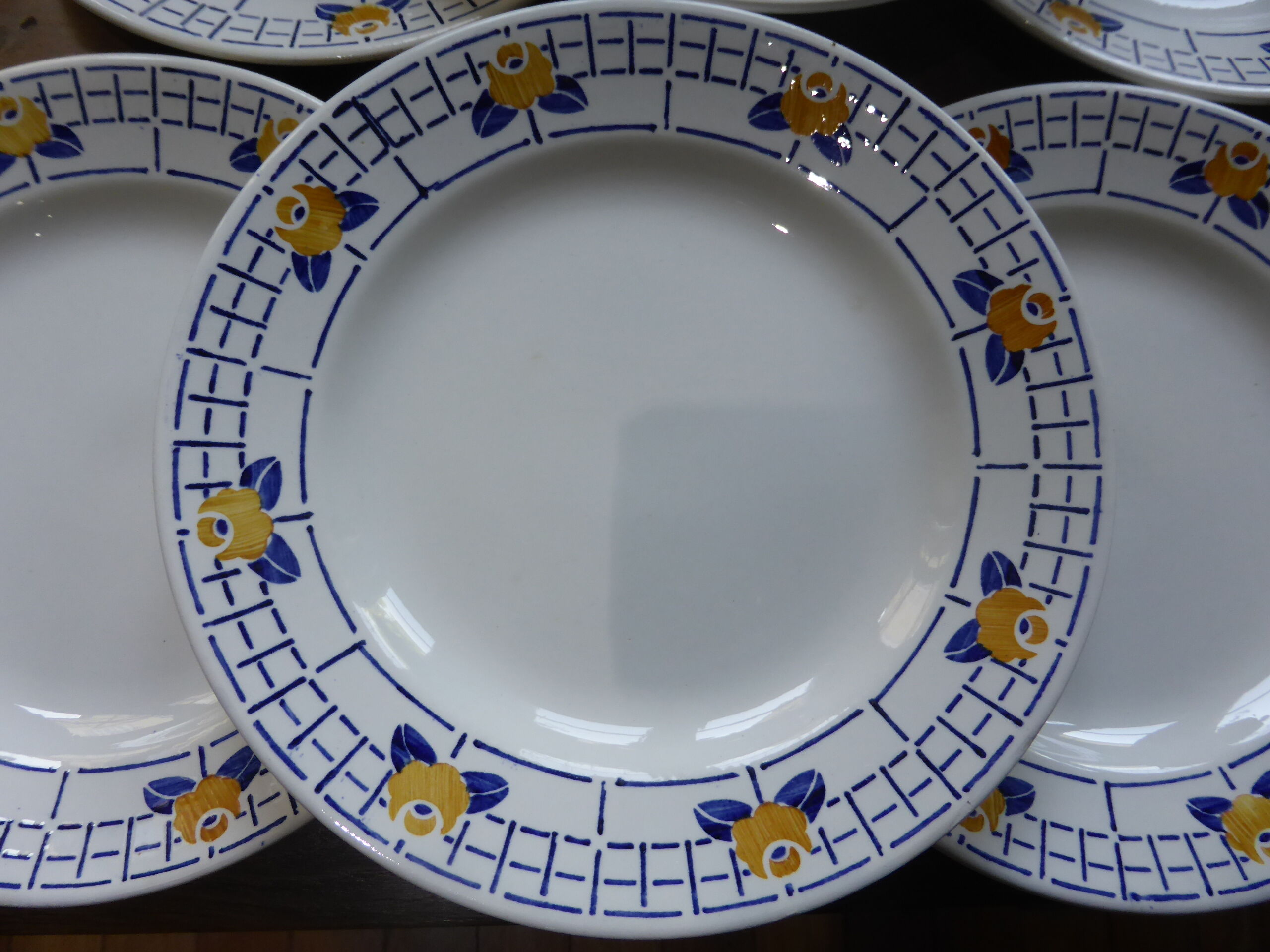 6 flat plates Digoin Sarreguemines model Ribeauville 200887