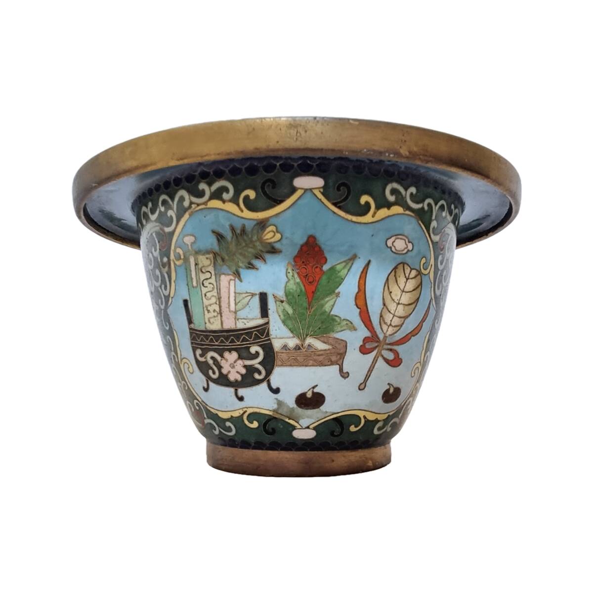 Vintage Chinese Cloisonne Flower Pot, from the 1970/80s.