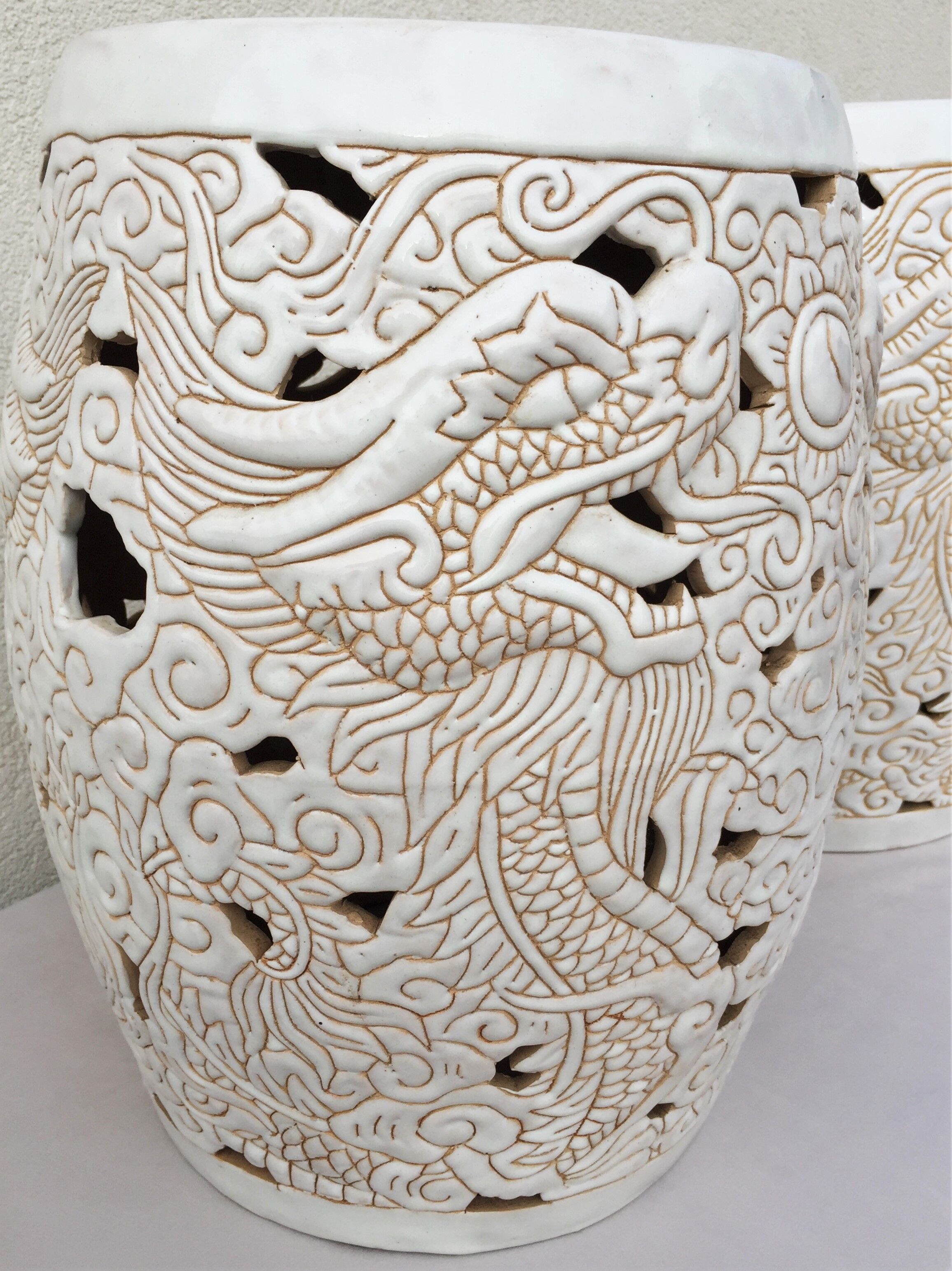 Ceramic sofa tips enamelled Decorative art