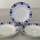 Deep plates opaque porcelain gien flanders model vintage art deco style decor
