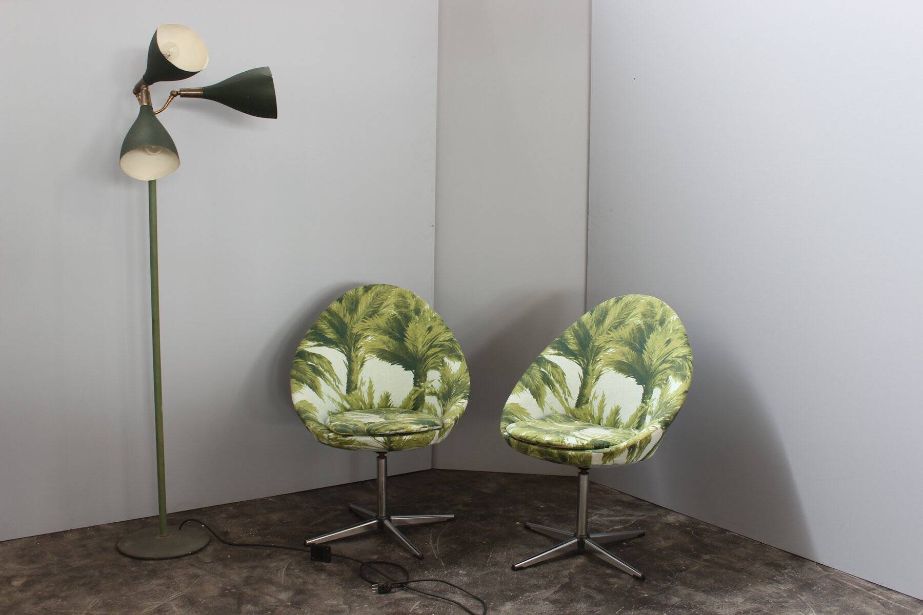 Set of Swivel Armchairs, 1960s