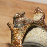 Pichet Cochon in glazed stoneware signed Jean