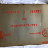 Thick engraved bevelled mirror 39cm X 30cm