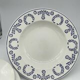 Set of 10 Nuneville flat and soup plates from 1890