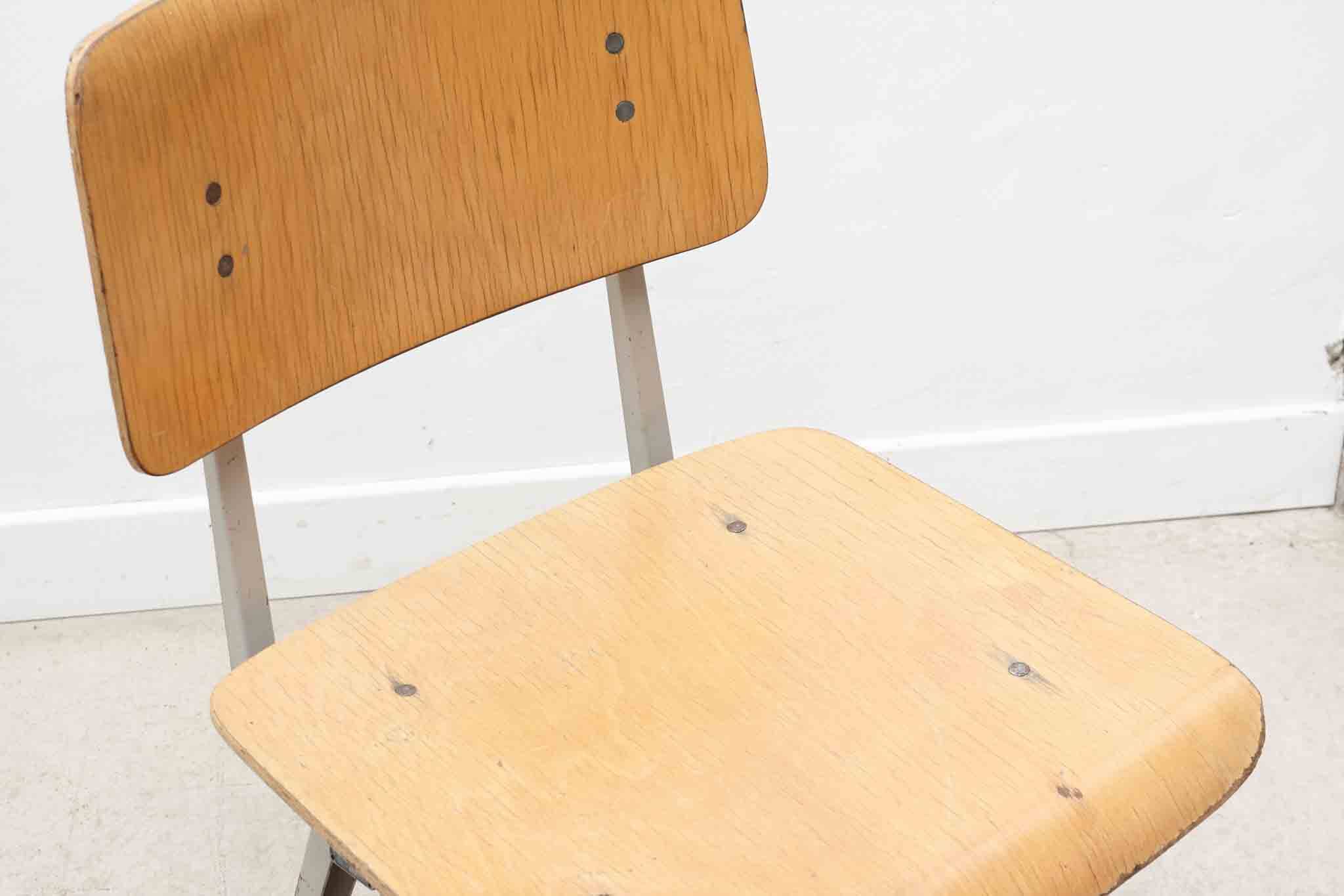 Marko S101 vintage chair in beech and grey