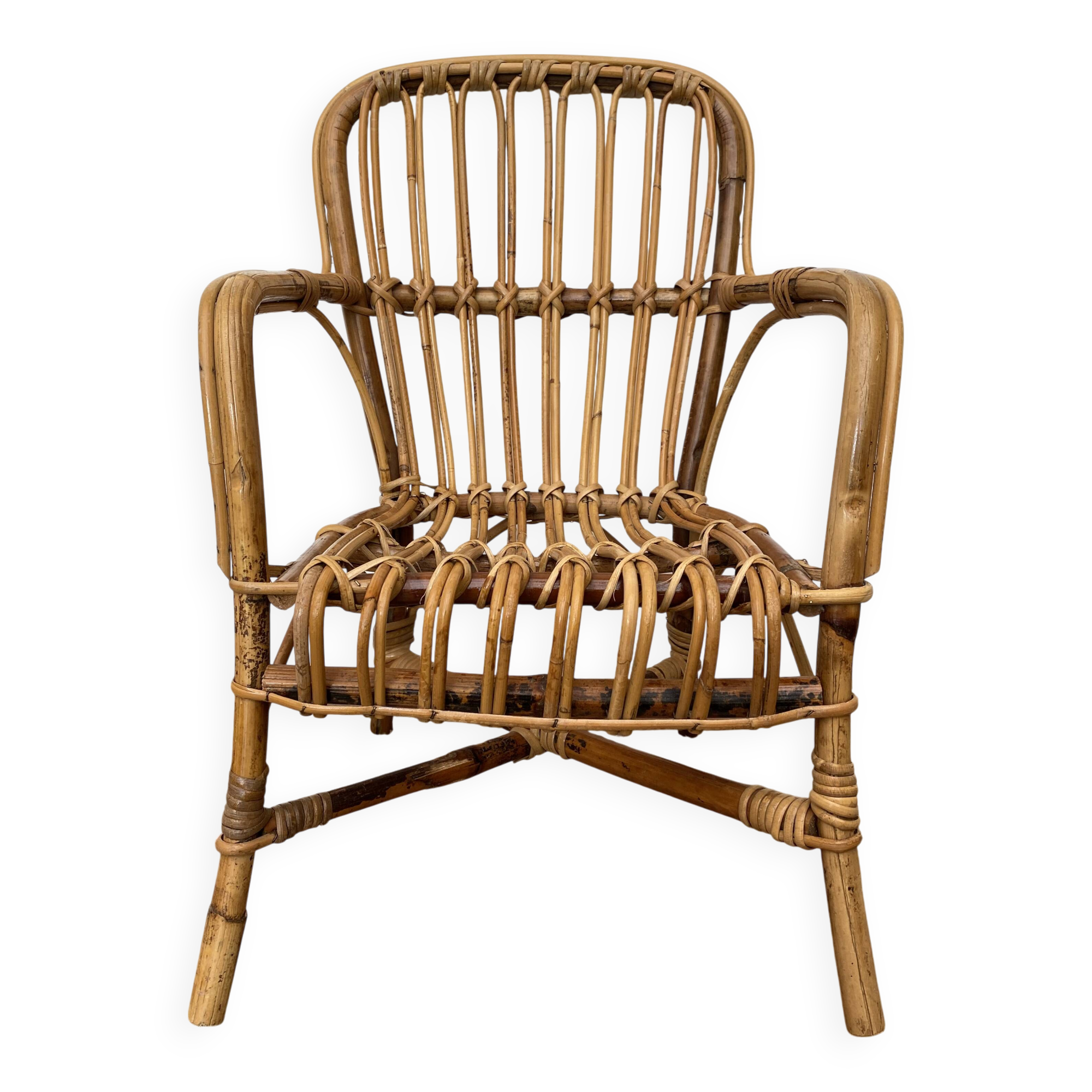 Fauteuil rotin enfant