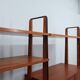Mid century modular teak bookcase with bar unit, Italy 1950s