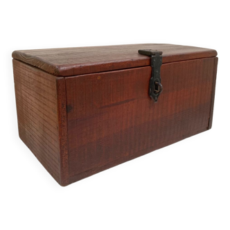 Grande boîte en bois / caisse des années 50