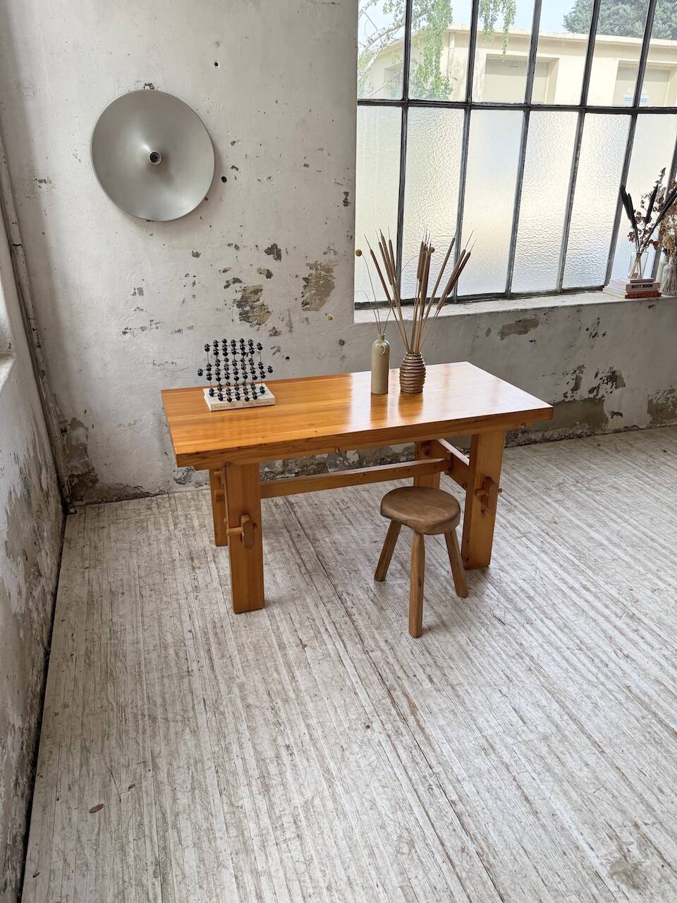 Farmhouse table, mountain furniture from the 50s