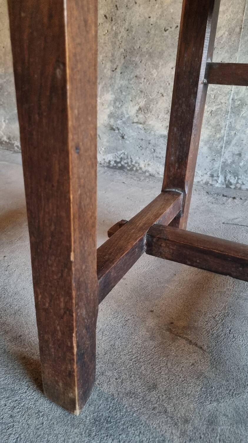 Set 4 chaises brutalistes paillees