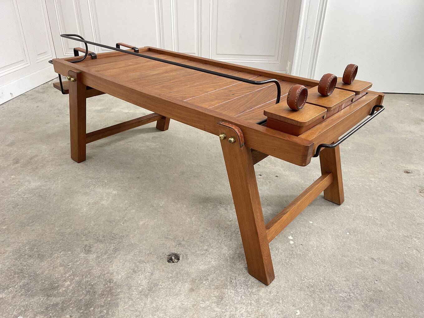 50s coffee table by Jacques Adnet