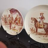 3 Creil and Montereau earthenware plates