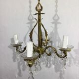 Chandelier With 4 Lights Bronze And Tassels