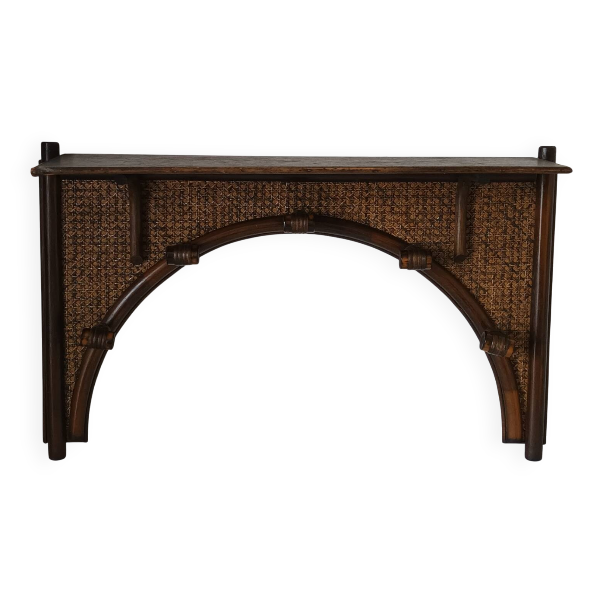 Vintage bamboo wall coat rack