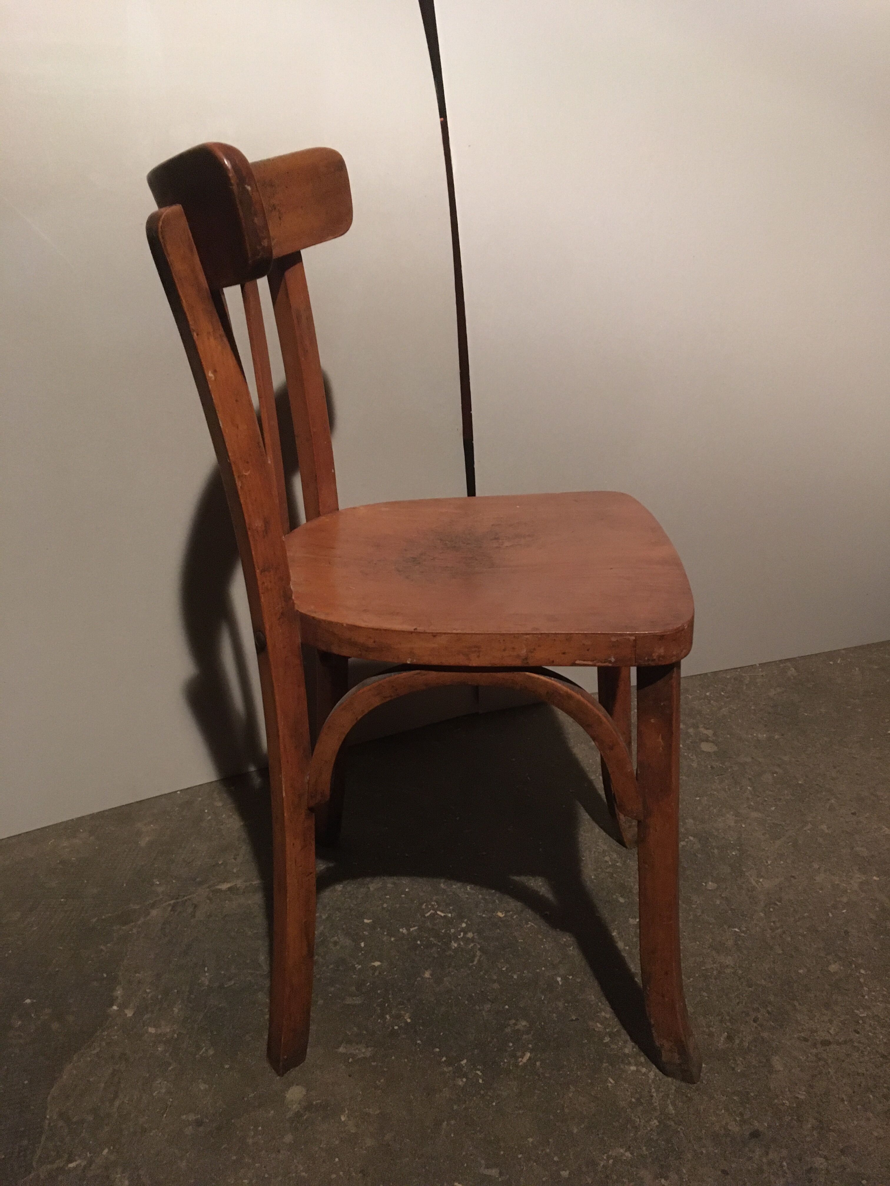 Old wooden bistro chair