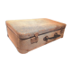 Old vintage black and white cardboard storage suitcase travel