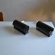 Pair of vintage Ikea 1980s Typ V 413 black wall lamps