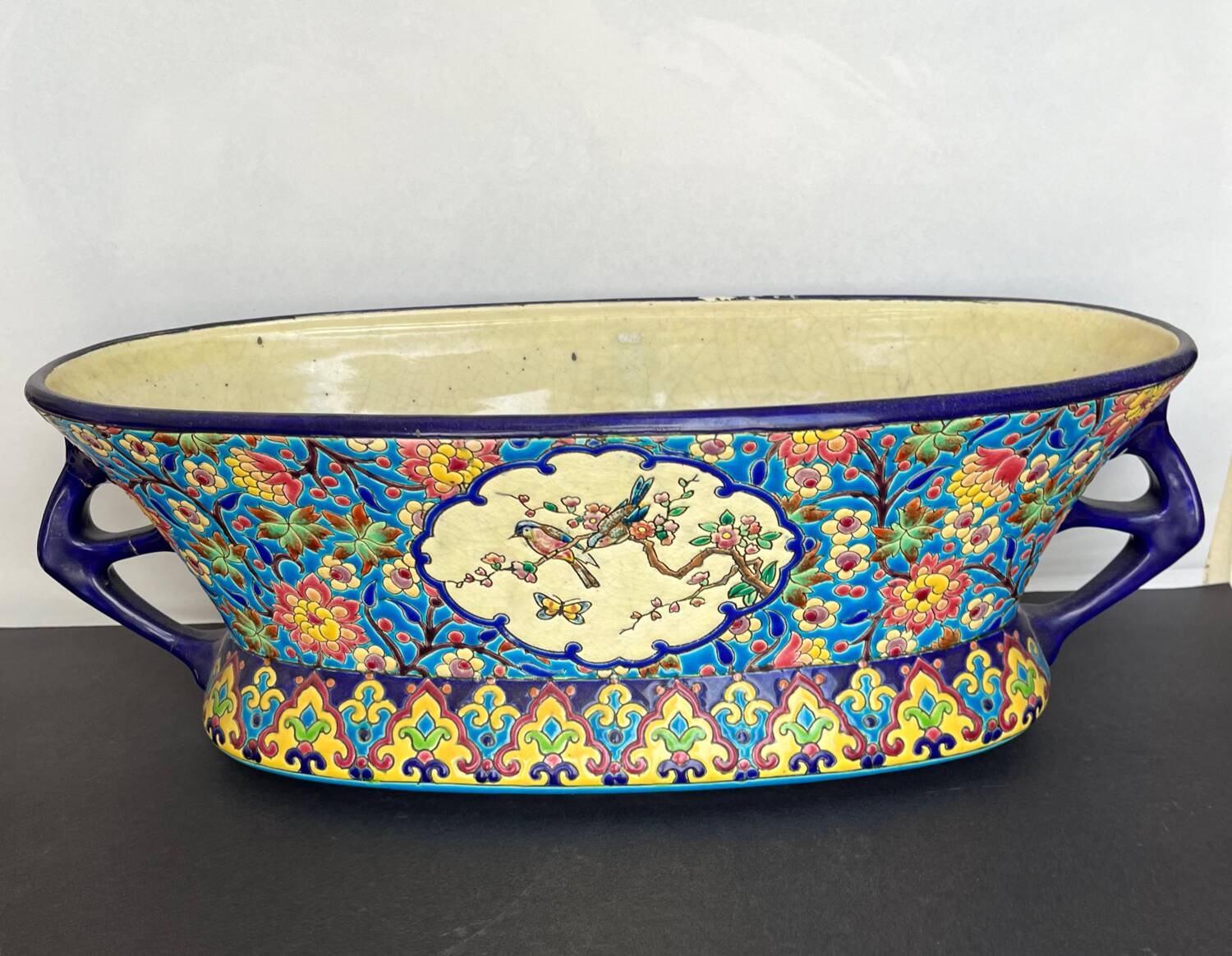 Longwy enamel planter