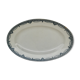Oval dish in Earthenware of Saint Amand model turgot Iron Earth diam 35.5 cm