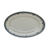 Oval dish in Earthenware of Saint Amand model turgot Iron Earth diam 35.5 cm