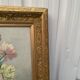Nature morte huile sur toile bouquet roses pivoines